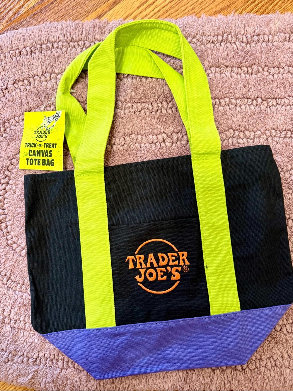 Trader Joeโs Trick or Treat Canvas Mini Tote Bag